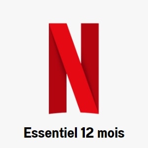 Abonnement Netflix Essentiel 12 mois